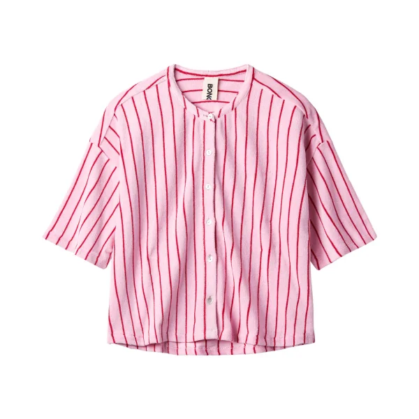 Ovesized Shirt Naram Baby pink and Ski Patrol Red