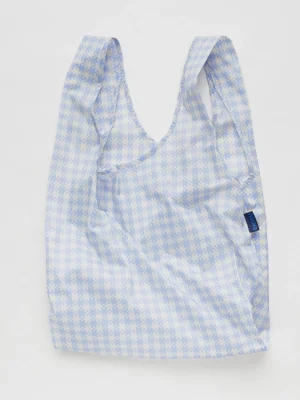 Standard Reusable Bag Blue Pixel Gingham