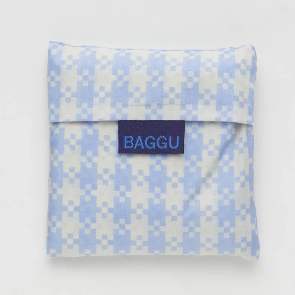 Standard Reusable Bag Blue Pixel Gingham