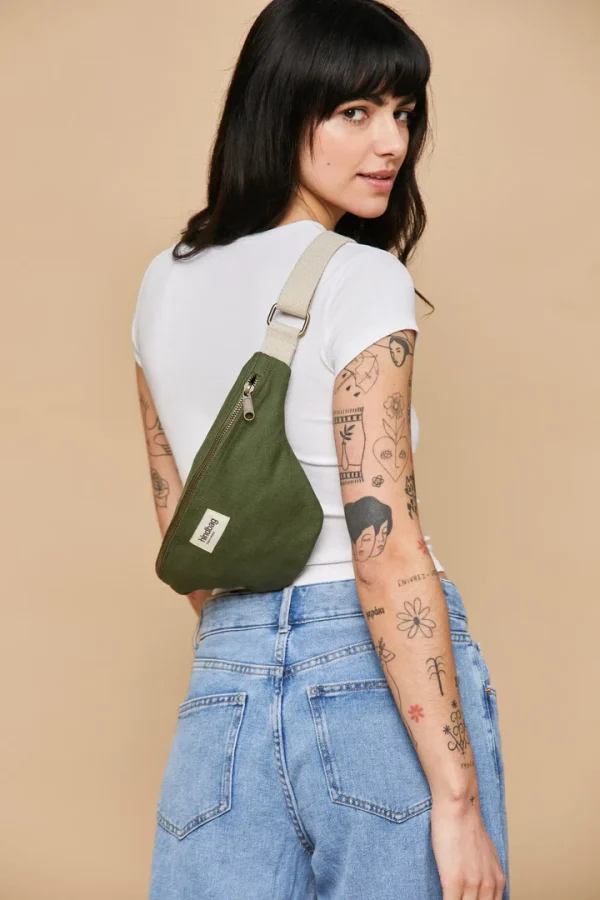 Belt Bag Καπιτονέ Olivia Olive