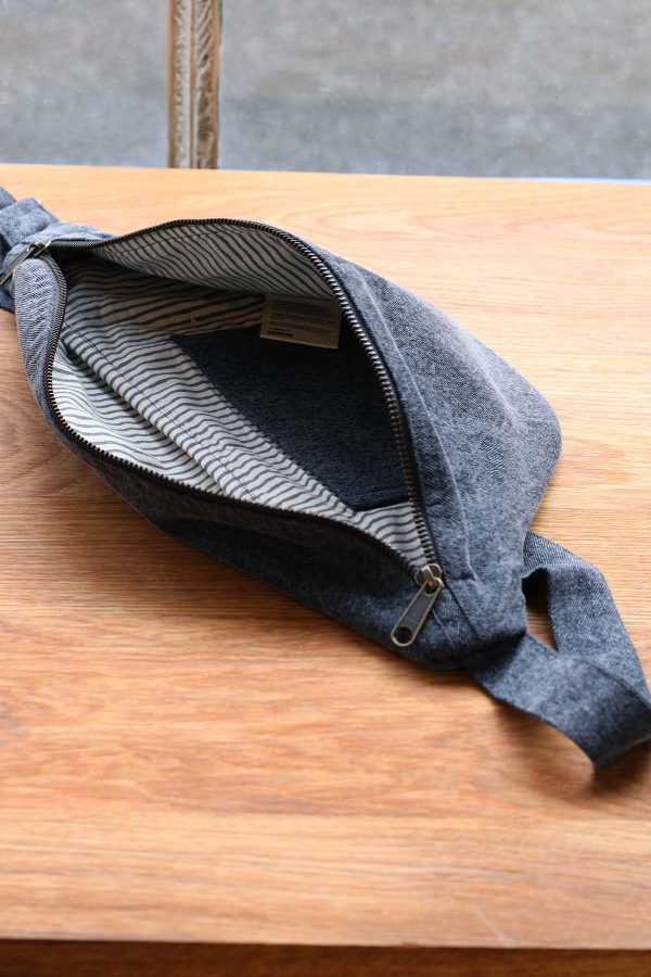 Belt Bag Sasha Denim Gray Large