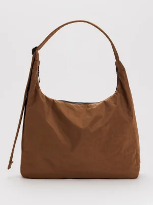 Nylon Shoulder Bag Brown