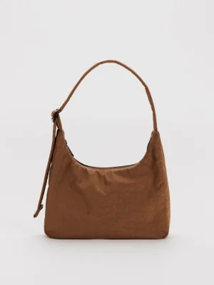 Mini Nylon Shoulder Bag Brown