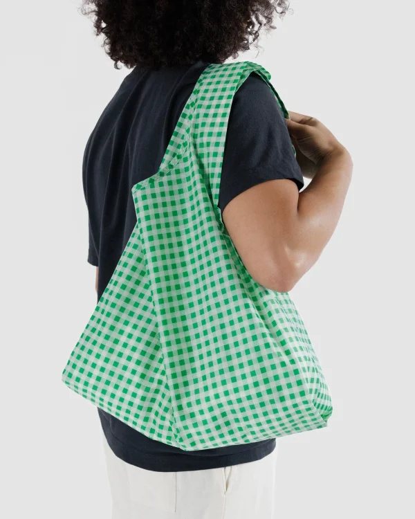 Standard Reusable Bag Green Gingham