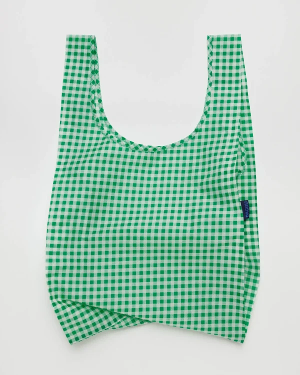 Standard Reusable Bag Green Gingham