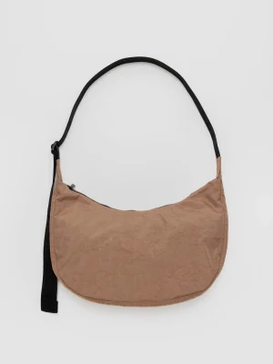 Medium Nylon Crescent Bag Cocoa