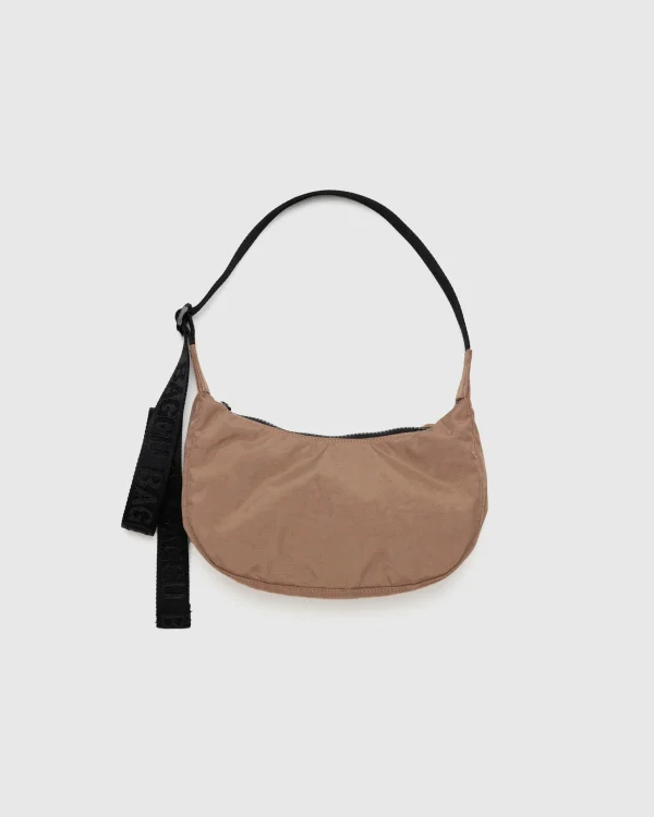 Small Nylon Crescent Bag Cocoa