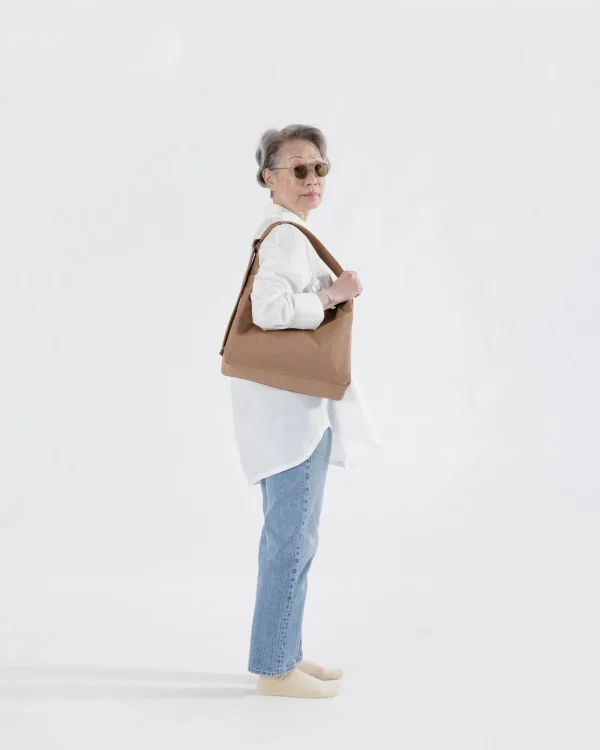 Nylon Shoulder Bag Cocoa