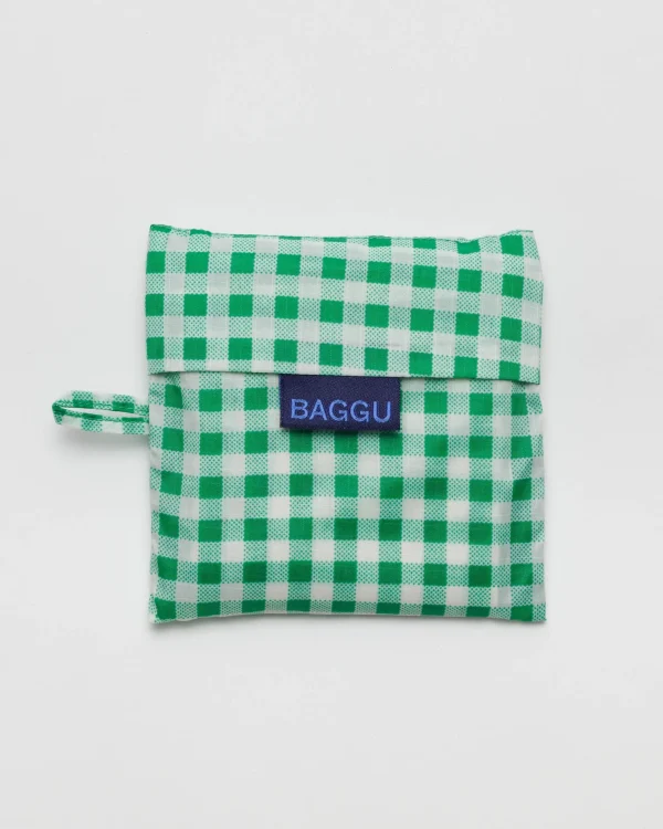 Standard Reusable Bag Green Gingham