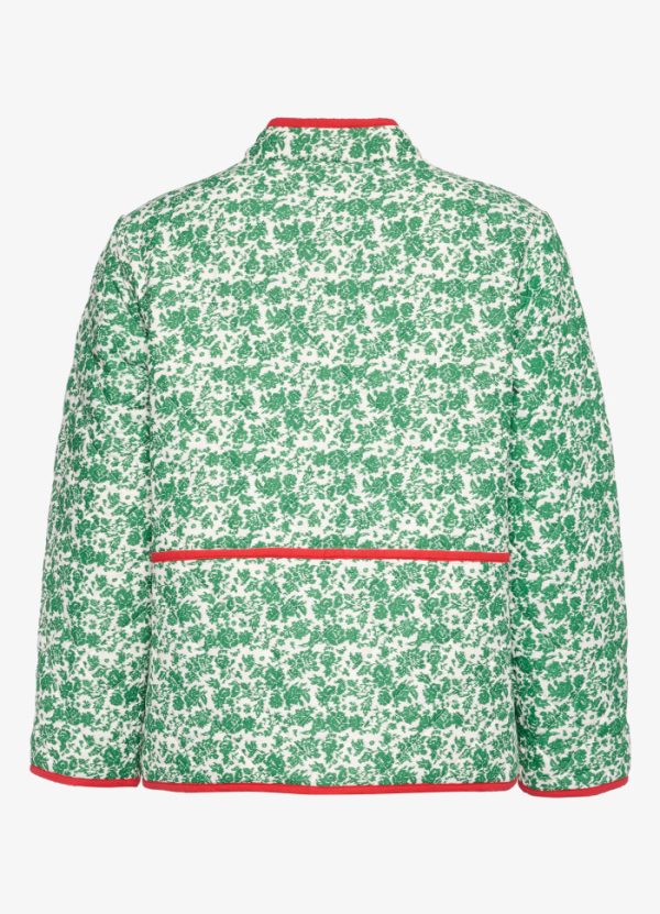 Adriane Quilted Cotton Jacket Green Garden