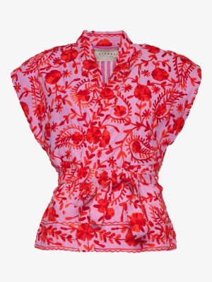 Fauna Suzani Vest Red Rose