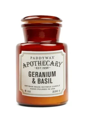 Apothecary Candle Geranium & Basil 226gr