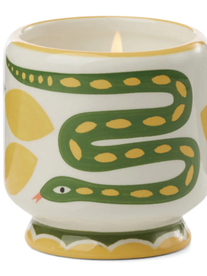 A dopo Snake Ceramic Soy Candle 226g, Wild Lemongrass