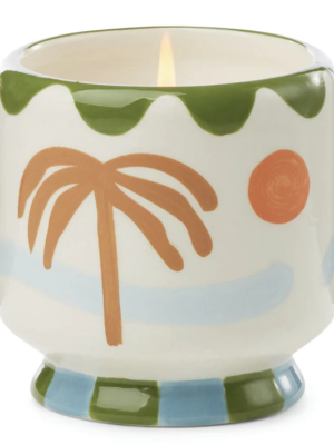 A dopo Palm Tree Ceramic Soy Candle 226g, Lush Palms