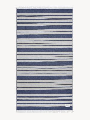 Πετσέτα Θαλάσσης Baia Linen Navy Blue