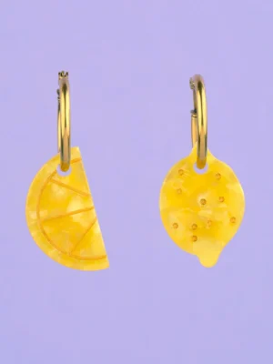 Gold Plated Lemon Earrings