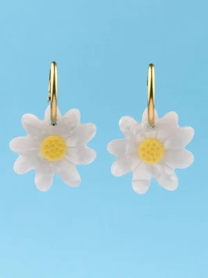 Gold Plated Daisy Earrings