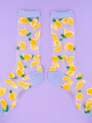 Lemon Sheer Socks