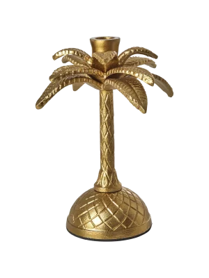 Large Palm Metal Candle Holder