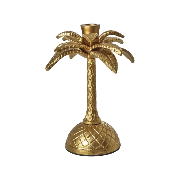 Large Palm Metal Candle Holder