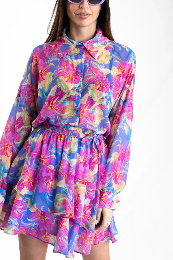 Purple Lily Oversized Shirt