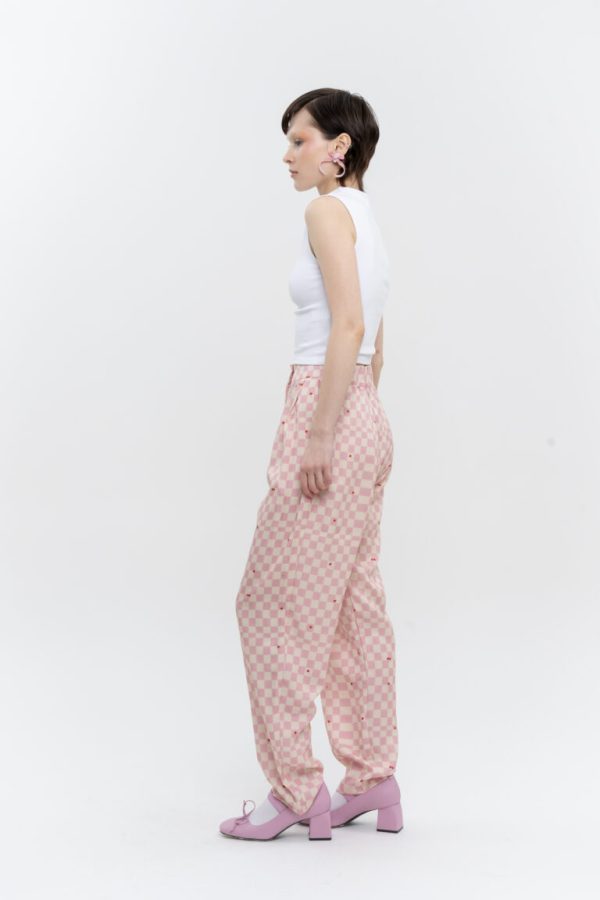 Cherries and Squares Trousers