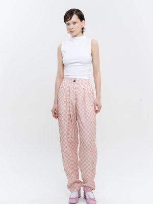 Cherries and Squares Trousers