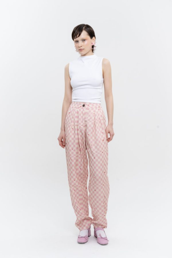 Cherries and Squares Trousers