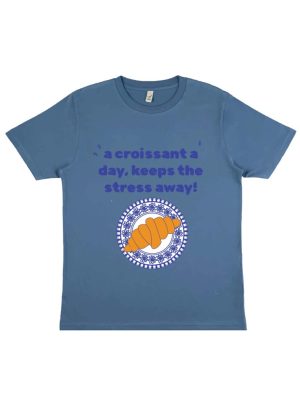 Croissant Plate Blue T-Shirt