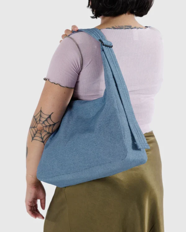 Nylon Shoulder Bag Digital Denim