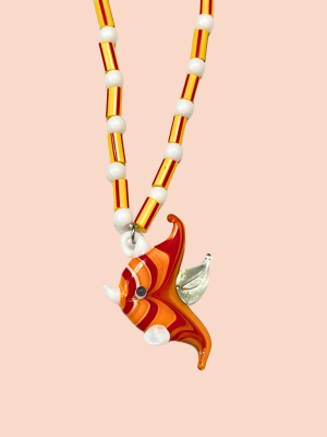 Orange Fish Necklace