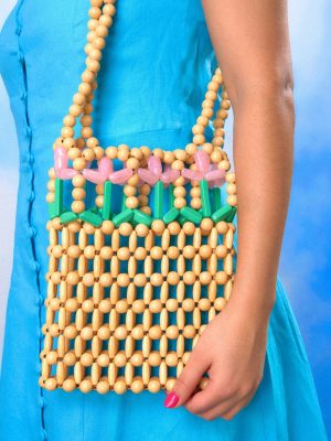 Handmade Tulip Beaded Bag