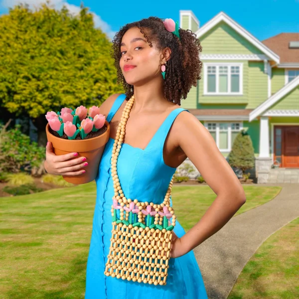 Handmade Tulip Beaded Bag