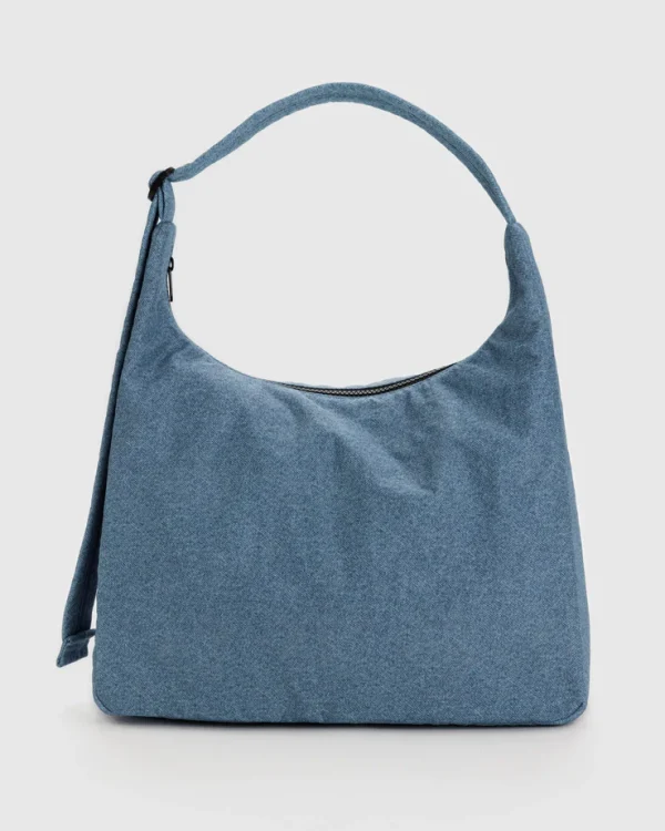 Nylon Shoulder Bag Digital Denim