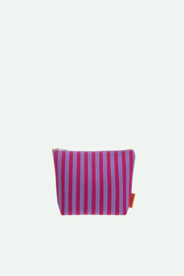 Toiletry Bag Knitted Stripes Positano Purple & Sunset Lilac