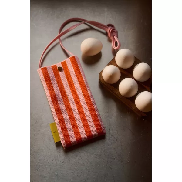 Phone Pouch Knitted Stripes Dolce Pink & Arancia Orange