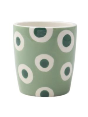 Ceramic Mug Valentina Dancing Dots Green