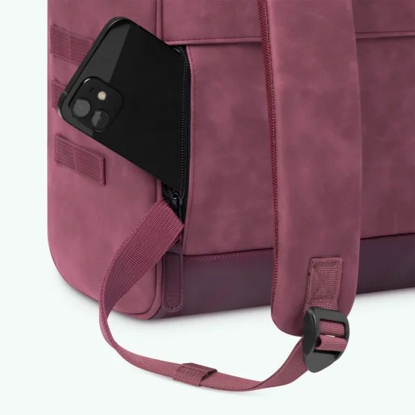 Backpack Adventurer Delhi Vegan Nubuck Burgundy Medium 23 L