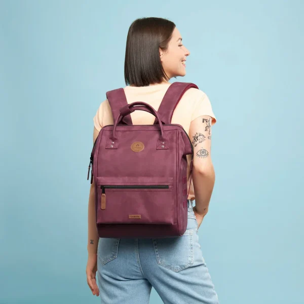 Backpack Adventurer Delhi Vegan Nubuck Burgundy Medium 23 L