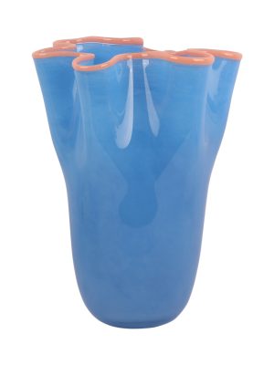 Vase Ruffles Large Blue