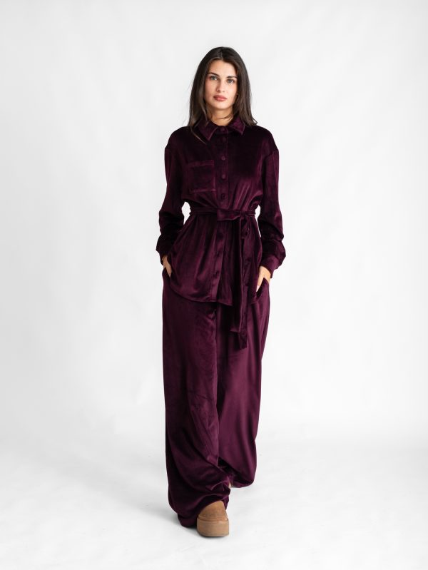 Burgundy Velvet Set