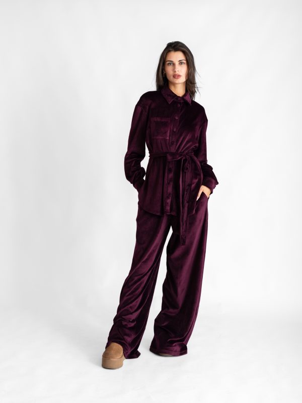 Burgundy Velvet Set