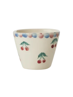 Ceramic Espresso Cup with Cherries