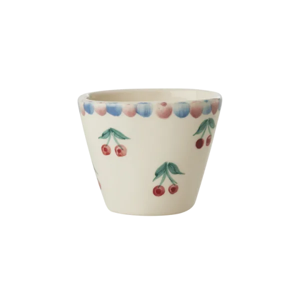 Ceramic Espresso Cup with Cherries