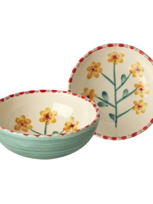 Ceramic Bowl with Flowers