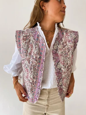 Pink Floral Vest