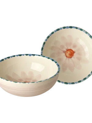 Ceramic Plate with Soft Pink Flower