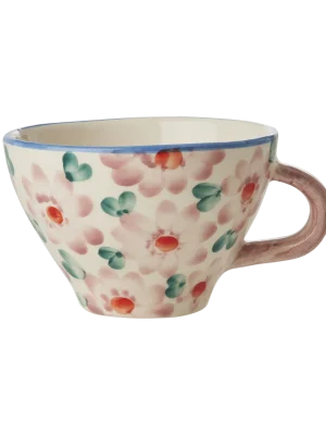 Ceramic Tea Cup - Hand Painted Flowers 150ML