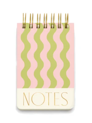 Twin Wire Chunky Notepad - Wavy Stripes