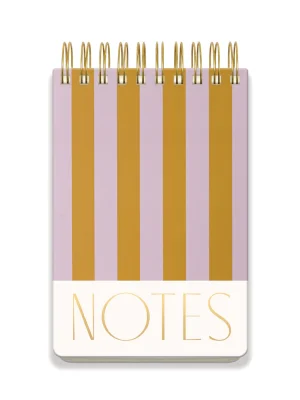 Large Chunky Notepad - Lilac and Ochre Stripes